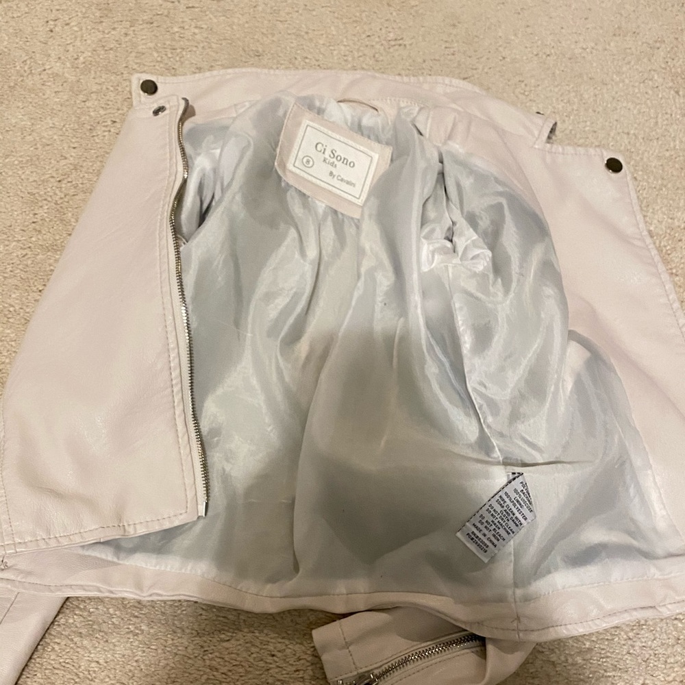 Ci Sono White Leather jacket